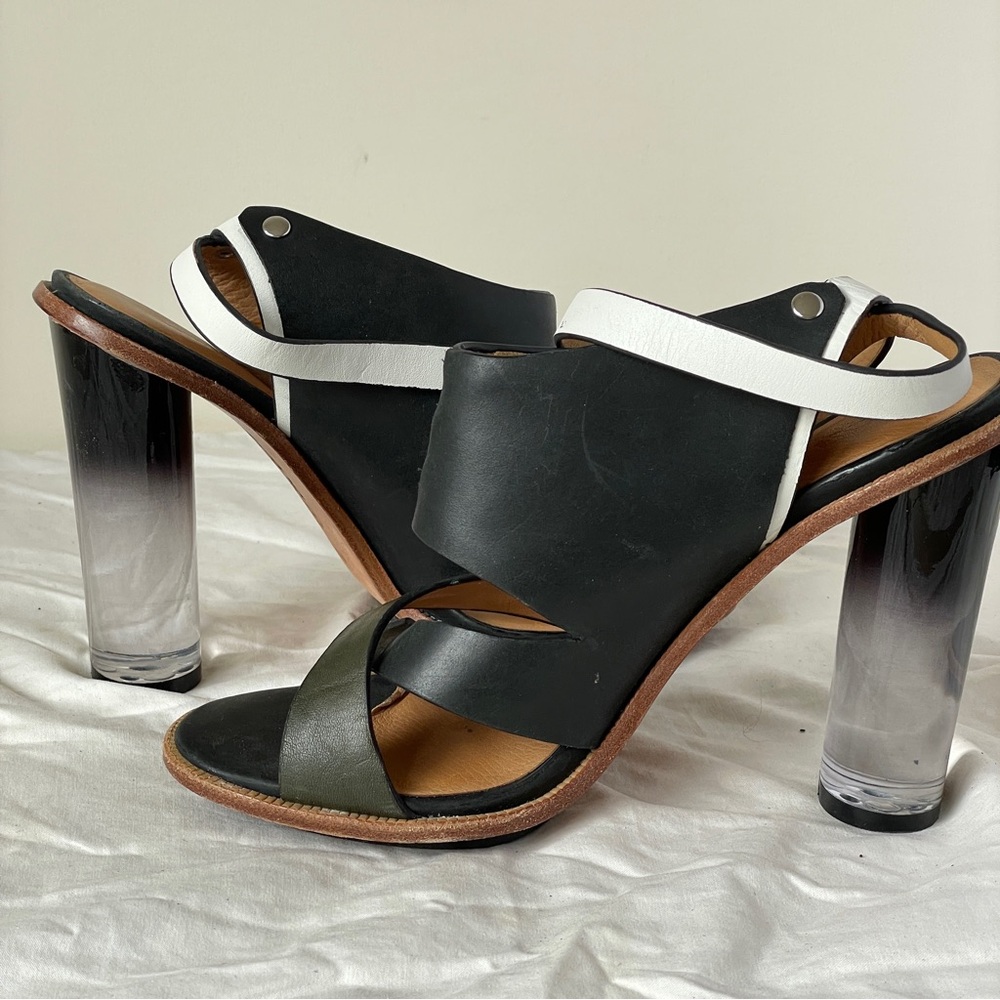 LAMB Gwen Stefani Chase Sandal Ombré Lucite Heel structural futuristic gorpcore - Picture 2 of 10